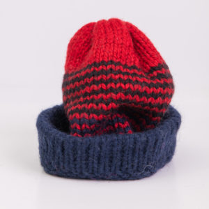 rouge rayures bleu-noir