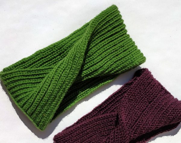 bandeau vert idéal pour l'hiver, apporte une protection.